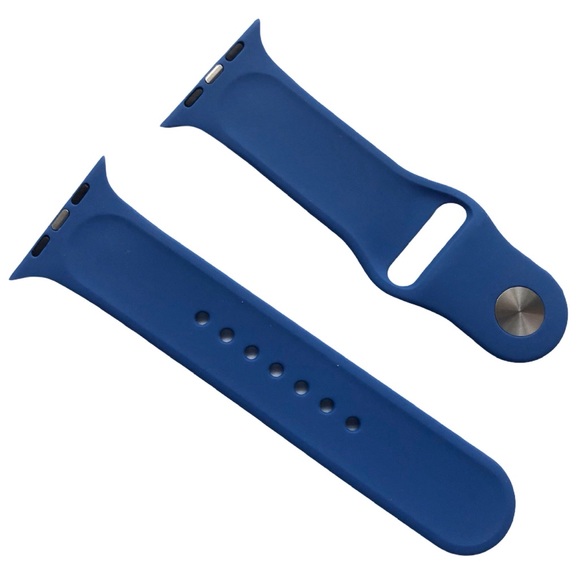 5/$20 NEW BLUE Silicone Sport Band Apple Watch 44/45/49 mm S/M Ocean - Picture 4 of 8